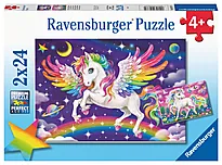 Puslespill 2x24 Enhjørning og Pegasus