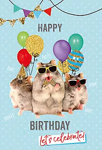 Kort doble happy birthday