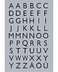 Etikett HERMA bokstav 13x12 A-Z sølv