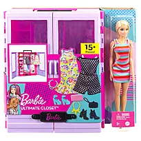 Klesskap og dukke Barbie