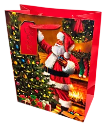 Gavepose Santa pynter tre M rød