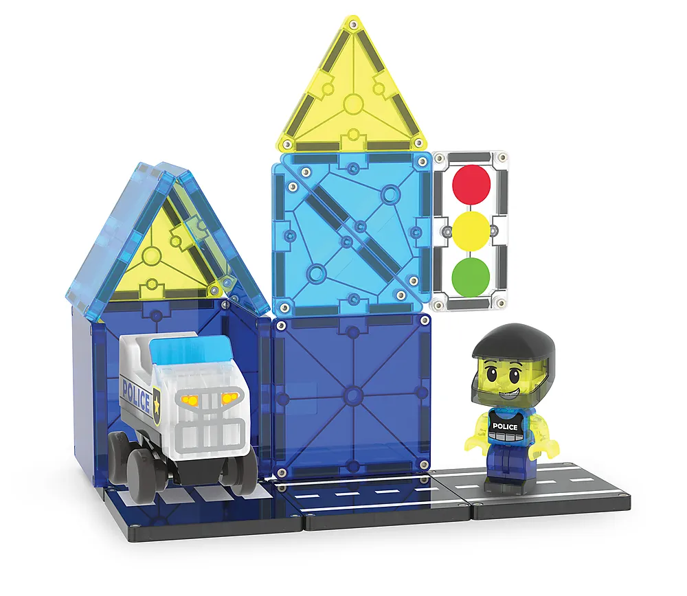 Byggesett MAGNA-TILES Police Patrol (20)