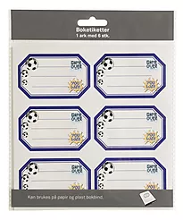 Boketikett 8pk blå