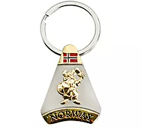 Nøkkelring trekant gull/ sølv Viking