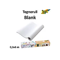 Tegnerull selvklebende blank 6m