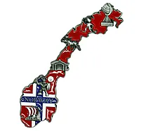 Magnet norgeskart med Norway