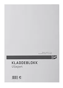 Kladdeblokk EMO A4 60g 100 blad ulinjert