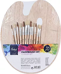 Penselsettt med palett og 12 pensler