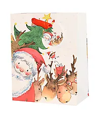 Gavepose nisse trad S hvit glitter