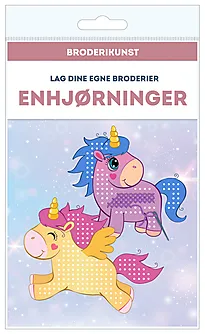 Hobbysett broderi enhjørning 2pk