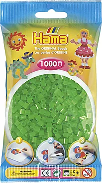 Perler Hama Midi 1000 stk grønn neon