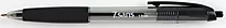 Kulepenn 7sans gummigrep 1mm sort klips