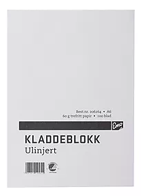Kladdeblokk EMO A6 60g 100 blad ulinjert