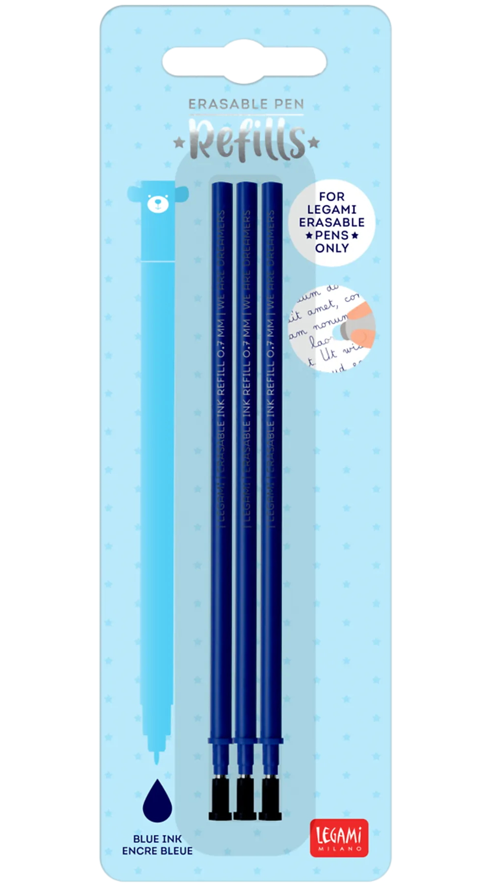 Kryssordpenn Refill blå