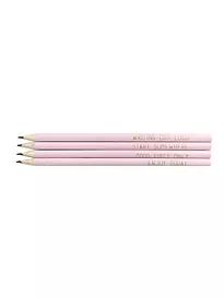 Blyant Notis rosa m tekst 4pk