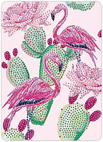 Perlekunst flamingo 13x18cm