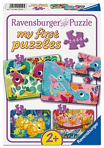 Puslespill 2/4/6/8 Søte dinosaurer