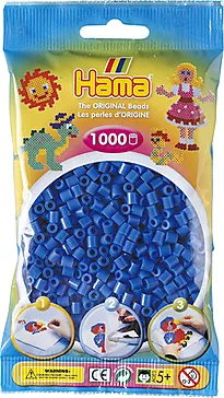 Perler Hama Midi 1000 stk lys blå