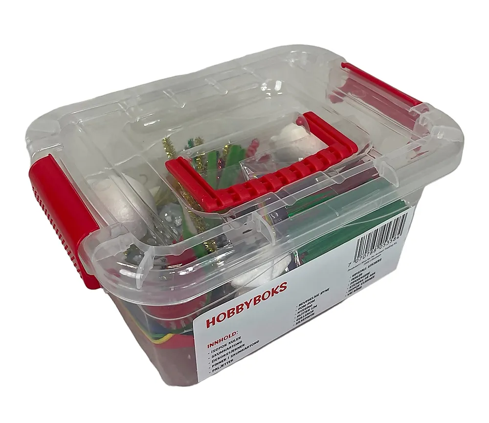 Hobbyboks m/assortert innhold