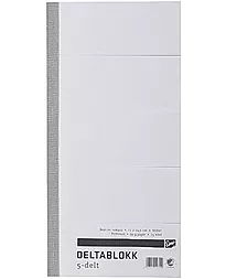 Deltablokk EMO 5-delt 24,5x11cm 60g 75bl