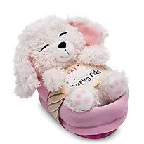 Bamse Sleeping Pets puddel hvit 12cm