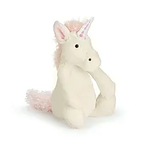Enhjørning Bashful plysj 18cm m rosa