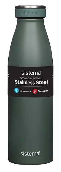 Drikkeflaske stål 500 ml nordisk grønn