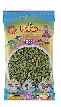 Perler Hama Midi 1000 stk olivengrønn