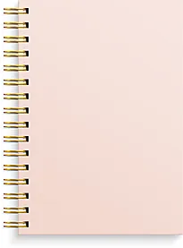 Spiralbok BURDE A5 rosa m/gullspiral