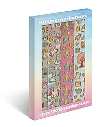 Klistremerkeboks m/300 stickers rosa
