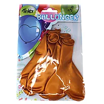 Ballonger Hjerter metallic 5pk gull