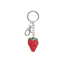 Nøkkelring bag charm jordbær