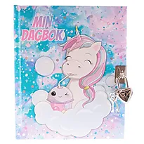 Dagbok m/lås Tinka unicorn