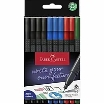 Fineliner FABER CASTELL grip 10pk