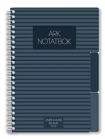 Notatbok ARK A5 3 index 150 bl mørk blå