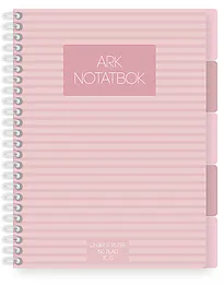 Notatbok ARK A4 5 index 150 blad rosa