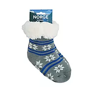 Kosesokk stjernemønster grå/blå 6-12mnd