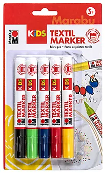 Tekstiltusj Marabu KIDS Maxi 5 stk