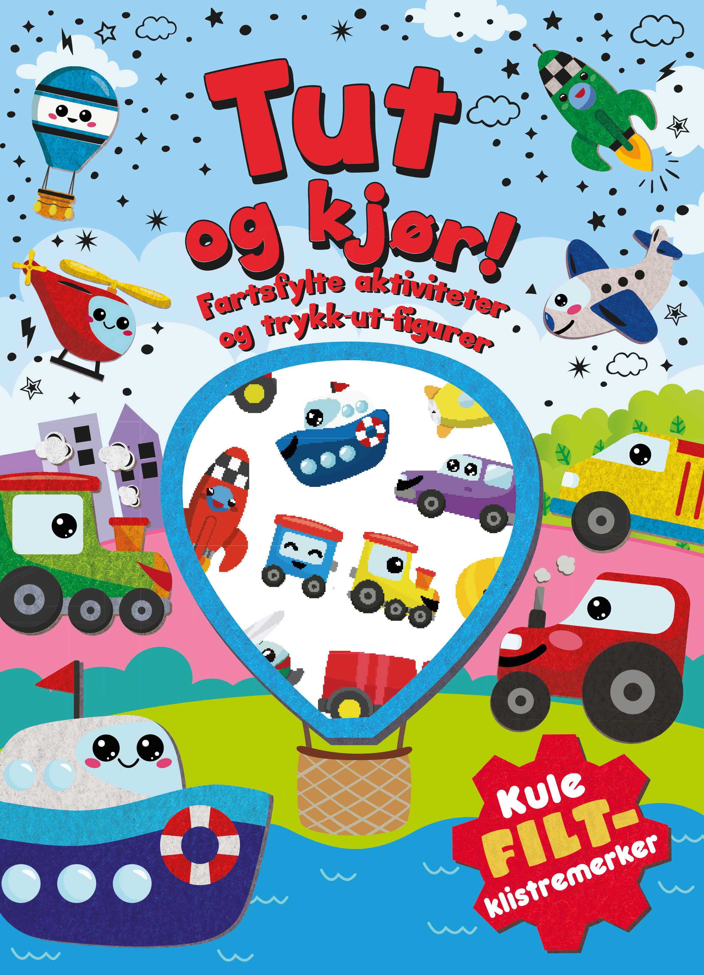 Aktivitetsbok tut og kjør m/filtstickers