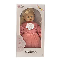 Dukke Skrållan m/stemme og lysthår 45cm