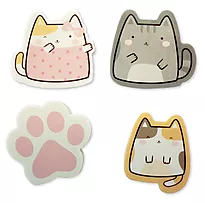 Samleviskelær Cutie the cat 4 pk