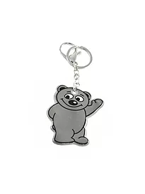 Nøkkelring refleks bamse, grå