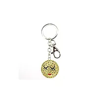 Nøkkelring bag charm smiley lukkede øyne