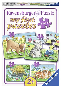 Puslespill 2,4,6,8 Søte husdyr