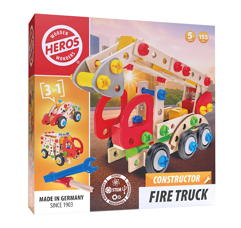 Byggesett brannbil Heros 155 stk