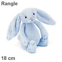 Kanin rangle Bashful plysj 18cm blå