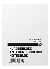 Kladdeblokk EMO A6 60g 100s ulinjert