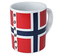 Krus 2,5 dl norsk flagg Norway
