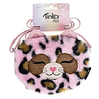 Veske rosa leopard plysj