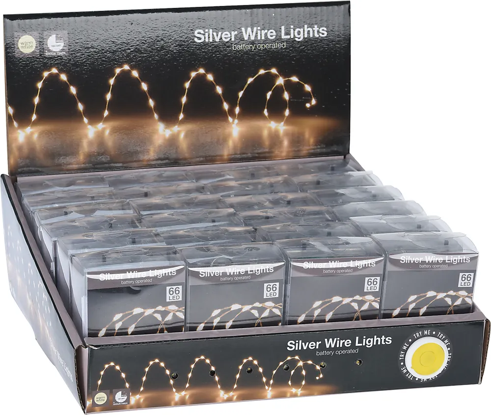 Lysslynge 1m varm hvit LED uten batteri